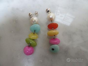 Orecchini in argento   e pietre