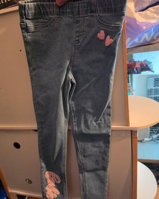 jeans Barbie elasticizzato per bimba 