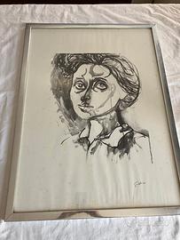 Renato Guttuso Rosa Luxemburg vintage