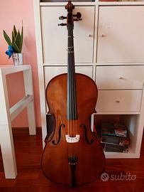 Violoncello 1/2 con archetto, custodia e leggio