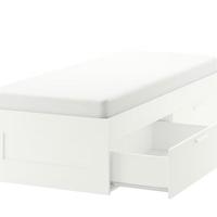 Letto singolo IKEA BRIMNES con cassettoni e doghe