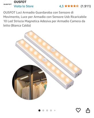 Set Luci con Sensore Smart per Armadio Guardaroba