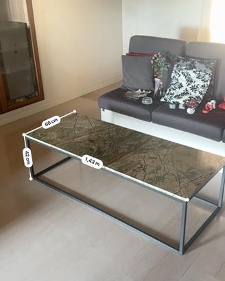 Tavolo basso da salotto in marmo Forest Green
