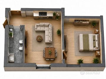Appartamento di 48 m² con 2 locali a Manziana