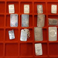 Lingotti argento puro 155 grammi no monete lotto