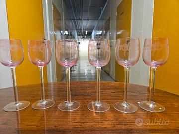 6 Bicchieri da vino rosa cipria