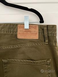 Pantalone jeans jack & jones 34/34 verde vintage