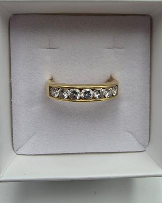 ANELLO ORO DIAMANTI  1,05 CARATI