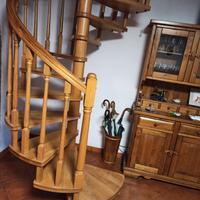 Scala chiocciola legno rovere