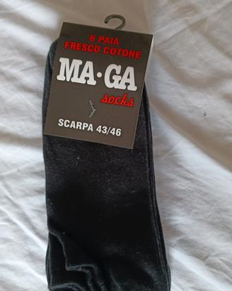 6 paia calze uomo fantasmino nero TG 43/46