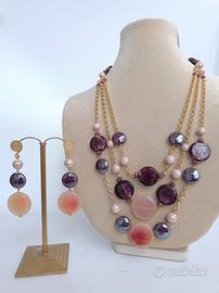 collana artigianale viola