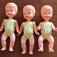 3 bambolotti Anni 50, celluloide e plastica.
