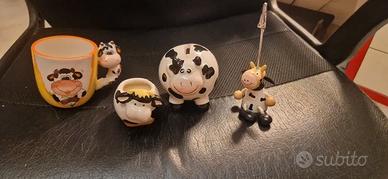 4 pezzi collezione mucca