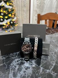 orologio e bracciale emporio armani
