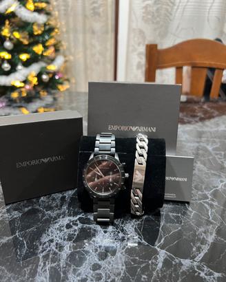 orologio e bracciale emporio armani