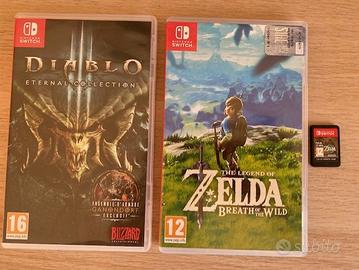 Giochi Nintendo Switch Zelda BOTW + TOTK + Diablo3