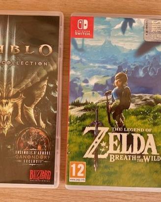 Giochi Nintendo Switch Zelda BOTW + TOTK + Diablo3