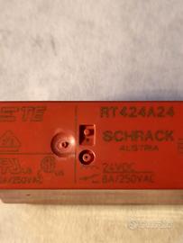 Rele SCHRACK RT424A24 24Vdc 8A/250V 2 pezzi