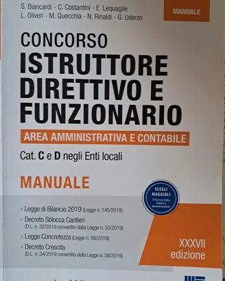 Manuale istruttore direttivo e funzionario Cat C/D