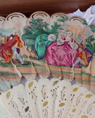 Vecchio ventaglio in carta