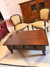 Tavolino salotto Arte Povera Rustico in Legno