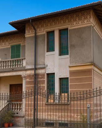 villa liberty panoramica con terreno 