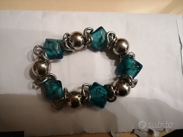 3 bracciali con pietre colrate