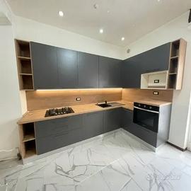 Cucina Completa Angolare Nero Moderno