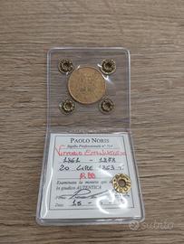 20 LIRE 1863 + 10 LIRE 1863 ORO