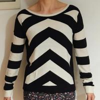 Maglione bianco nero Conbipel taglia S