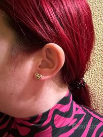 Orecchini Pandora Cuore Oro Argento