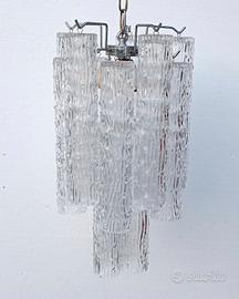 Lampadario in vetro di Murano stile Venini 