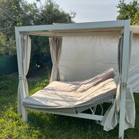 Letto  da giardino a Baldacchino reclinabile