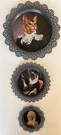 Set 3 piatti decorativi – Gatti nobili