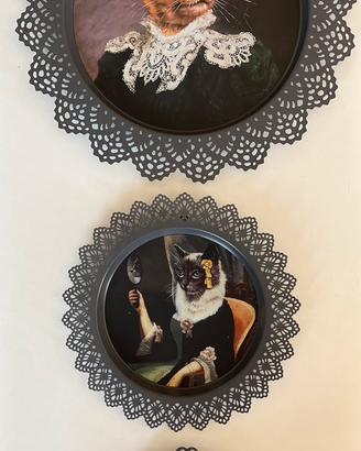 Set 3 piatti decorativi – Gatti nobili