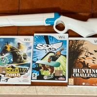 Wii fucile accessorio + 4 giochi