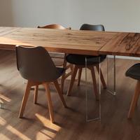 pack 4 sedie grigie stile scandinavo 