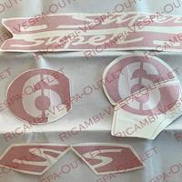 Kit Adesivi Vespa GTS 300 Super + 6 giorni rosso o