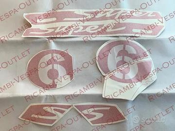 Kit Adesivi Vespa GTS 300 Super + 6 giorni rosso o