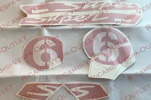 Kit Adesivi Vespa GTS 300 Super + 6 giorni rosso o