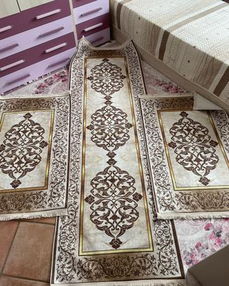 Set 3 Pz Tappeti Passatoia 3m, Due Tappetini 150cm