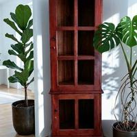 🟠 Mobile Libreria Vetrina Vintage Stile Coloniale