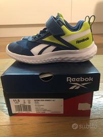 Tennis REEBOK n. 28 blu e verde fluo COME NUOVE!!