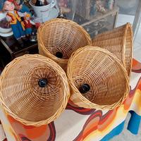 lampadari in vimini sono 4 pezzi 