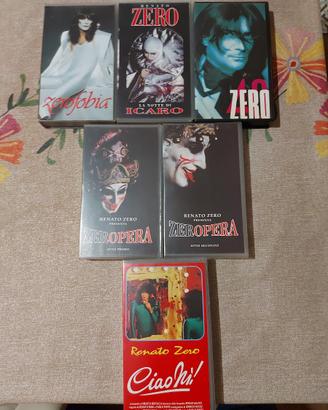 6 VHS ORIGINALI RENATO ZERO