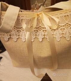 borsa da passeggio fiocchi e merletti 