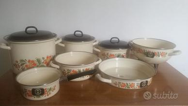 Set di pentole e padelle smaltate Moneta