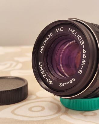 HELIOS 44M-6 58mm f2 obiettivo, ZENIT  URSS M42 A+