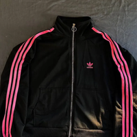 Felpa Adidas nera rosa emo vintage y2k