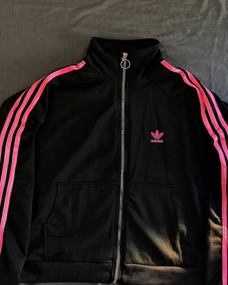 Felpa Adidas nera rosa emo vintage y2k